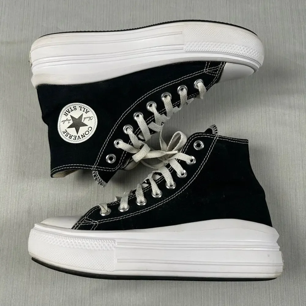 Converse Chuck Taylor All Star Move Platform Shoes Women's Athletic US 7.5 Black